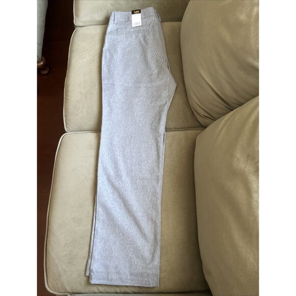 Lee Women's Size 8 Short Gray Straight Mid Rise Pants - Picture 3 of 4